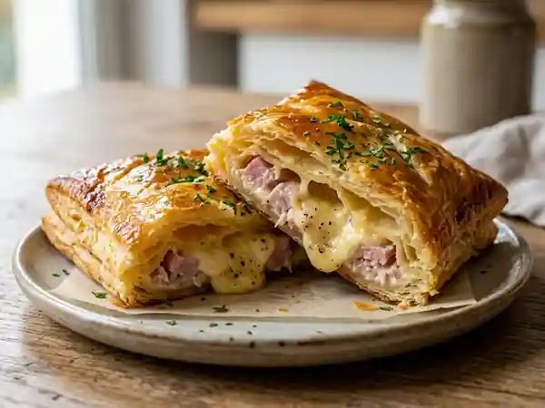 Feuilleté jambon fromage ultra-croustillant - Photo de présentation