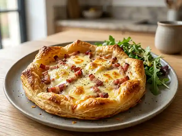 Feuilleté fondant au reblochon et lardons fumés - Photo de présentation