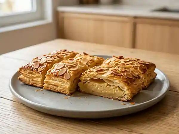 Feuilletés croustillants à la crème d'amande - Photo de présentation