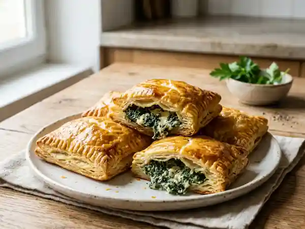 Feuilletés aux épinards fondants et croustillants : recette facile et rapide - Photo de présentation