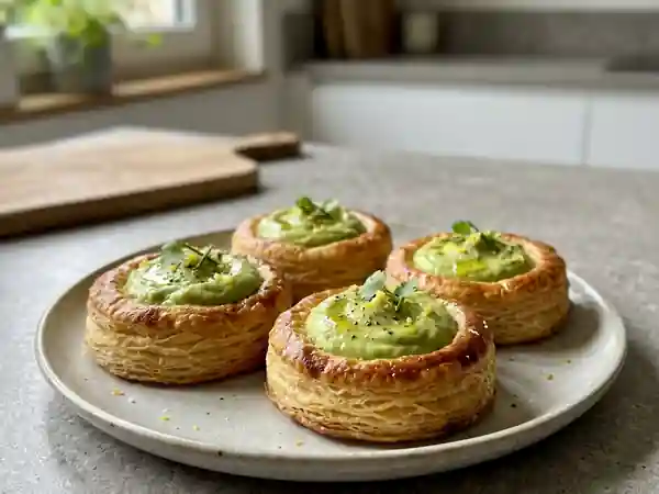 Feuilletés croustillants à la mousse d'avocat onctueuse - Photo de présentation