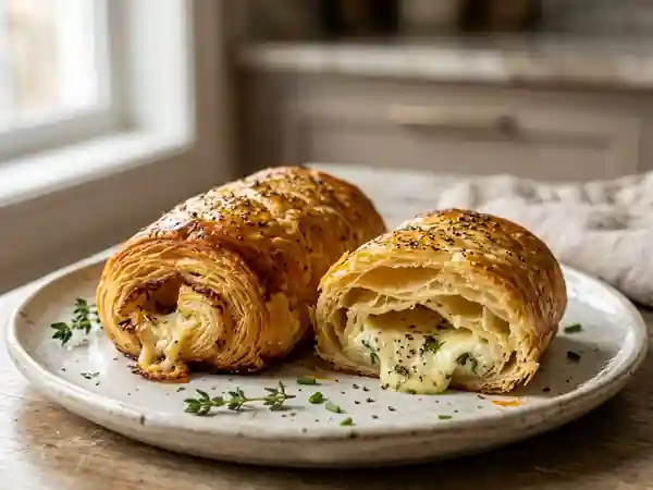 Feuilletés de chèvre fondants au thym et romarin - Photo de présentation