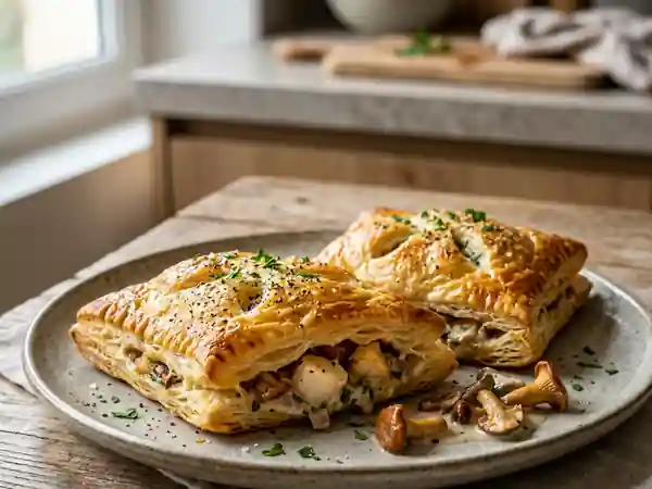 Feuilleté doré aux Saint-Jacques et cèpes - Photo de présentation