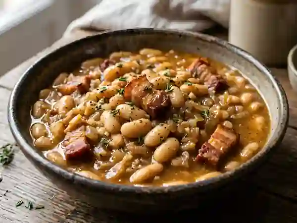 Fèves au lard fondantes et fumées - Photo de présentation