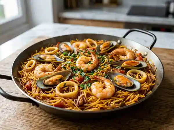 Fideuà Croustillante aux Fruits de Mer - Photo de présentation