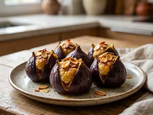 Figues Farcies à la Crème d'Amandes : Dessert Gourmand et Raffiné - Photo de présentation