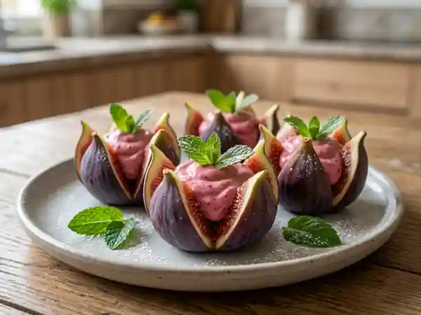 Figues Fleur et Crème Framboise Veloutée - Photo de présentation