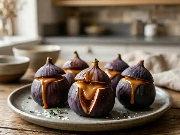 Figues rôties au caramel onctueux - Photo de présentation