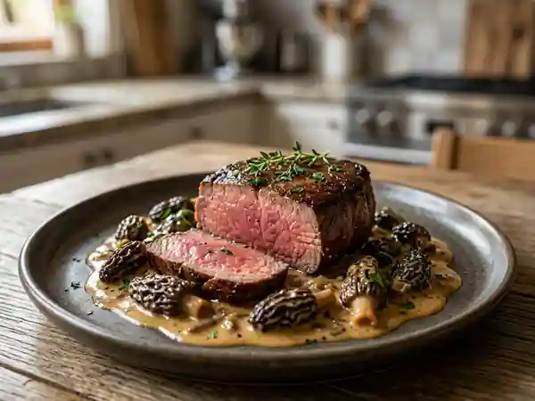 Filet de bœuf fondant aux morilles - Photo de présentation