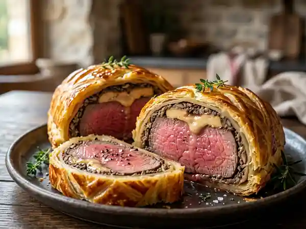 Bœuf en croûte au foie gras fondant et croustillant - Photo de présentation