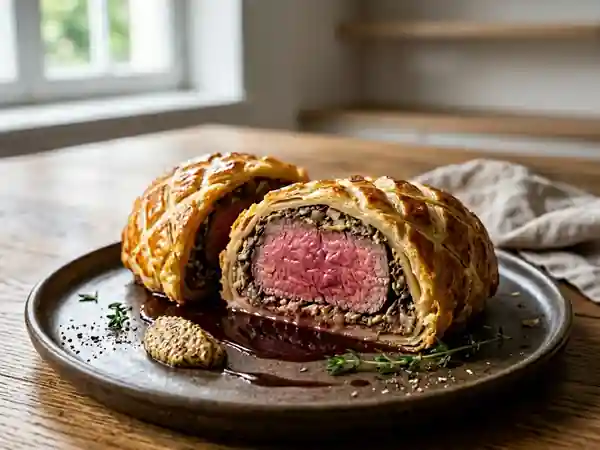 Filet de bœuf en croûte feuilletée et sa duxelles - Photo de présentation
