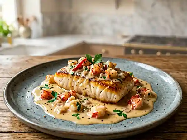 Filet de lotte au homard : recette gourmande et raffinée - Photo de présentation
