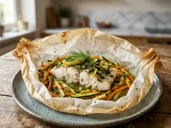 Filet de perche fondant au citron et à l'aneth - Photo de présentation