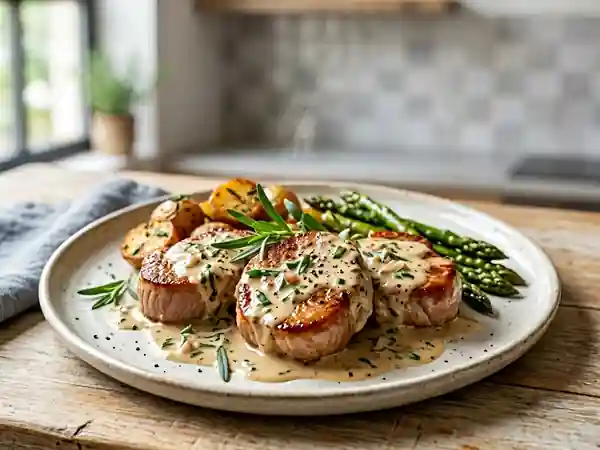 Médaillons de porc fondants à l'estragon - Photo de présentation
