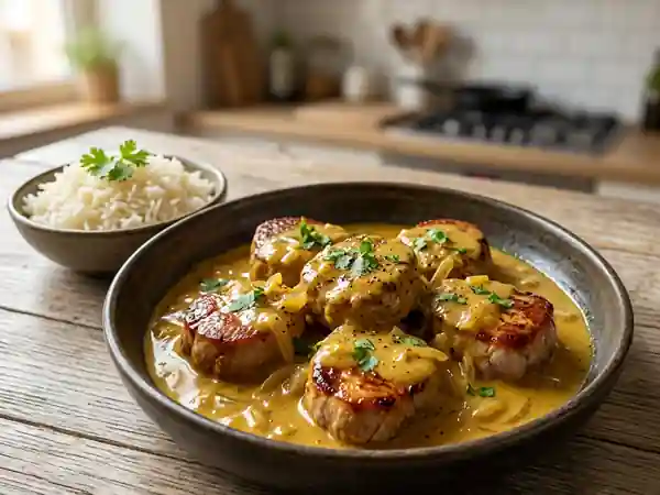 Médaillons de porc au curry fondant - Photo de présentation