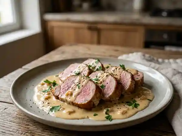 Filet mignon fondant au maroilles crémeux - Photo de présentation