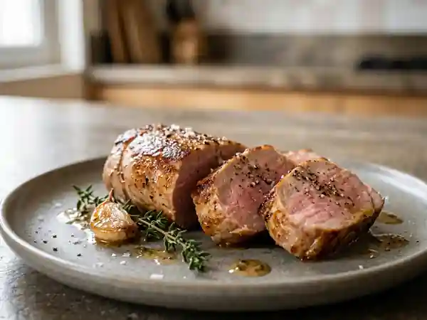 Filet mignon doré au beurre de thym - Photo de présentation
