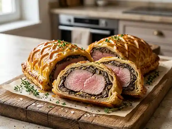 Filet mignon en croûte doré et croustillant - Photo de présentation