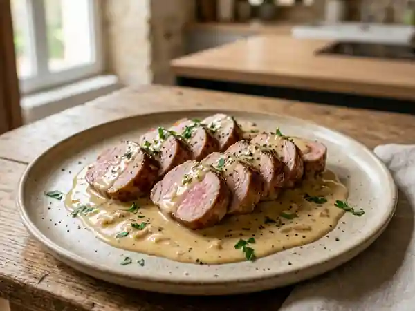 Filet mignon crémeux à la moutarde - Photo de présentation