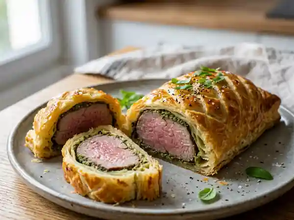 Filet mignon feuilleté au pesto fondant - Photo de présentation
