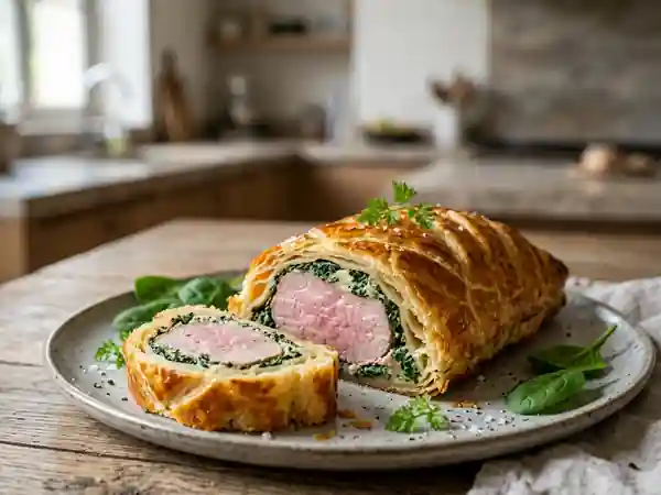 Filet mignon croustillant aux épinards crémeux - Photo de présentation