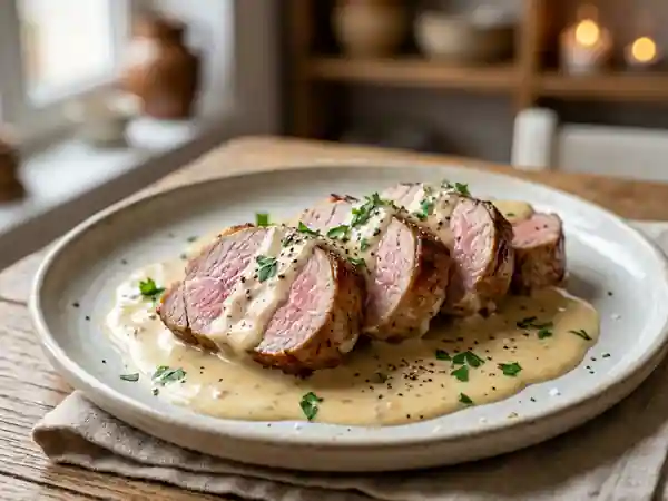 Filet mignon fondant, sauce Jenlain et Maroilles - Photo de présentation