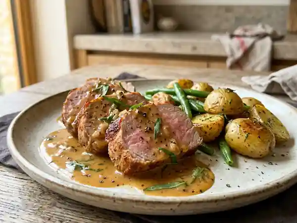 Filet mignon fondant au cidre et estragon - Photo de présentation