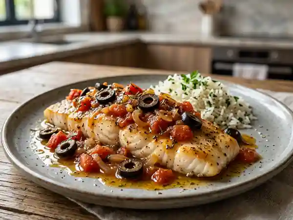 Filets de lieu fondants à la provençale - Photo de présentation
