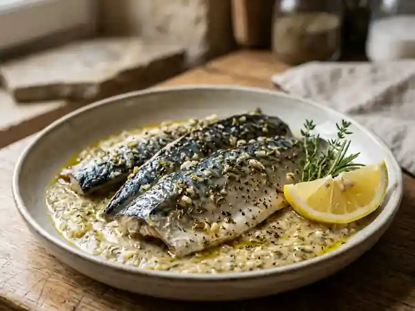 Maquereaux fondants à l'ail et herbes de Provence - Photo de présentation
