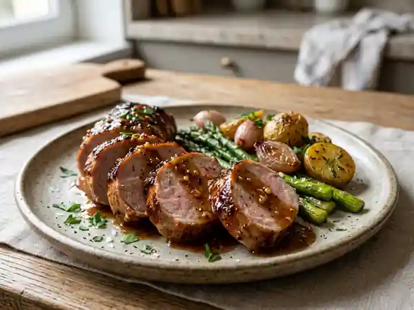 Filet de porc laqué au sirop d'érable - Photo de présentation