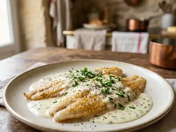 Filets de sole à la sauce blanche onctueuse - Photo de présentation