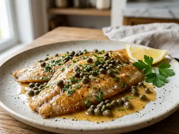 Filets de Sole Fondants au Citron et Câpres - Photo de présentation