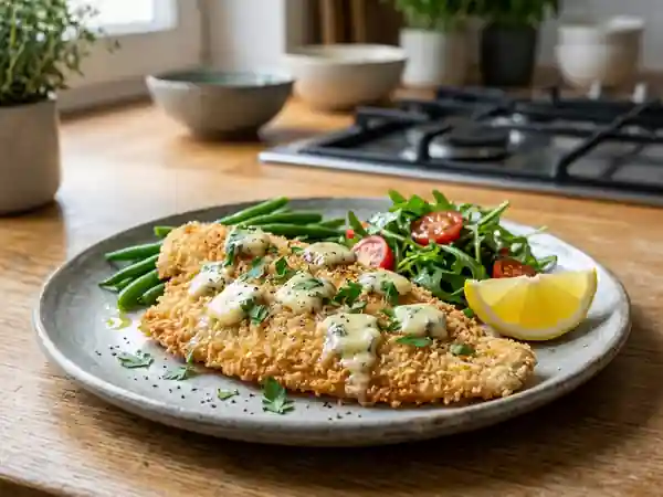 Filets de sole croustillants au gorgonzola fondant - Photo de présentation