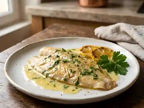 Filets de sole fondants au beurre citronné - Photo de présentation