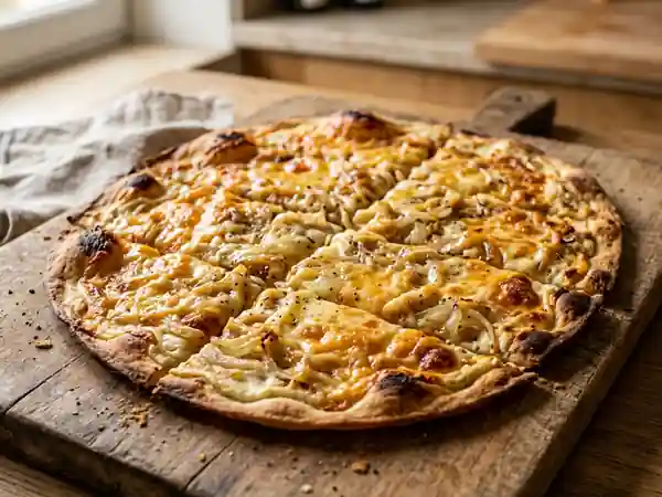 Flammekueche au Munster Coulant et Oignons - Photo de présentation