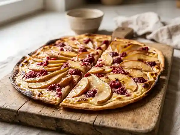 Flammekueche Fruitée Fondante et Croustillante - Photo de présentation