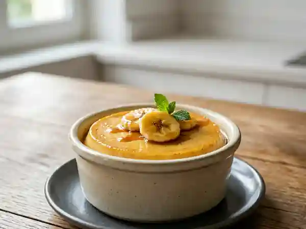 Flan à la banane onctueux et facile - Photo de présentation