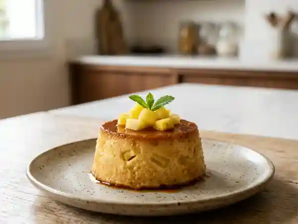 Flan à l'ananas facile et rapide : dessert gourmand et frais - Photo de présentation