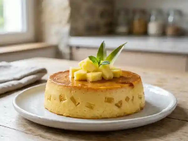 Flan Fondant à l'Ananas Frais - Photo de présentation