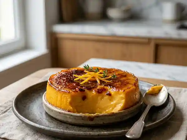 Flan Fondant à l'Orange et Caramel Craquant - Photo de présentation