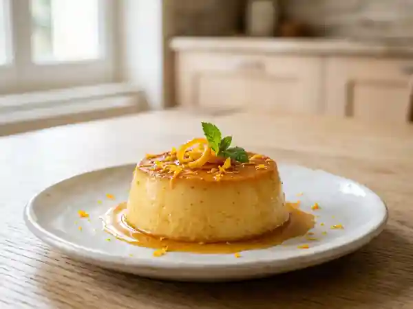 Flan Fondant à l'Orange et Vanille - Photo de présentation