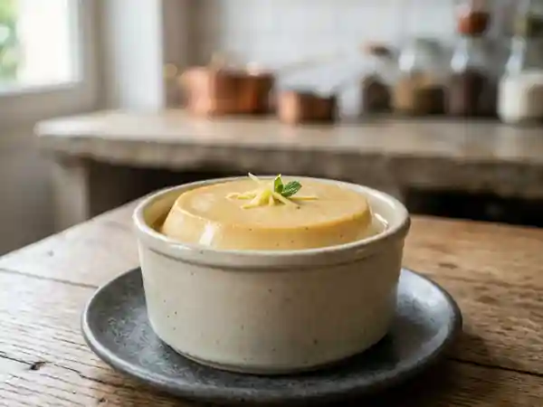Flan au Gingembre Doux et Crémeux à l'Asiatique - Photo de présentation