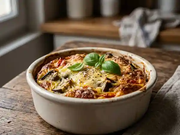 Flan d'aubergines à la provençale fondant et savoureux - Photo de présentation