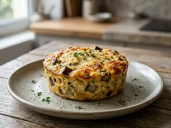 Flan d'aubergines à l'ail fondant et savoureux - Photo de présentation