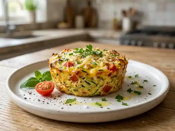 Flan de courgettes à la tomate fondant et savoureux - Photo de présentation