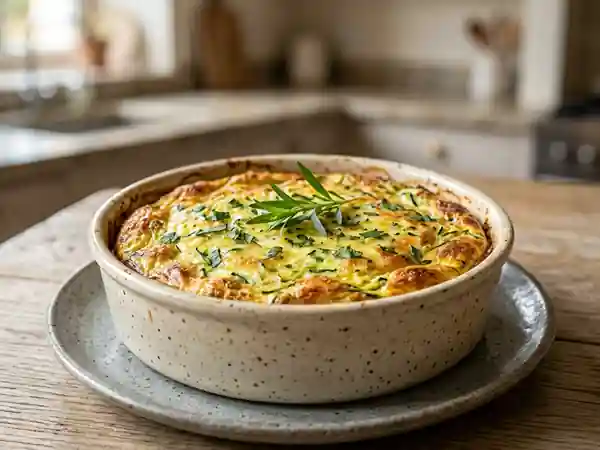 Flan de courgettes à l'estragon : recette légère et savoureuse - Photo de présentation