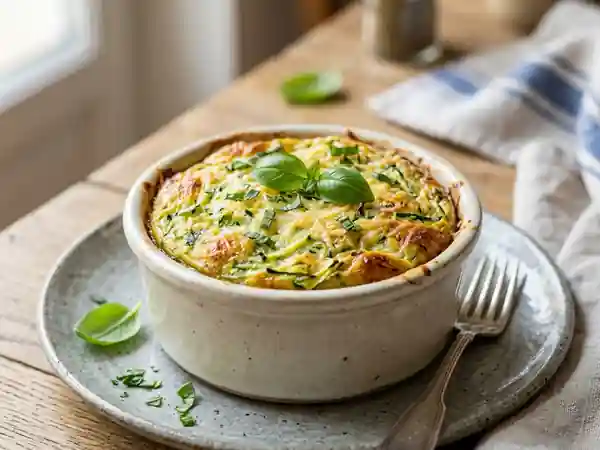Flan de courgettes au basilic : recette facile et savoureuse - Photo de présentation