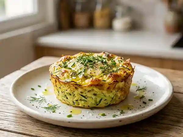 Petits flans de courgettes fondants - Photo de présentation