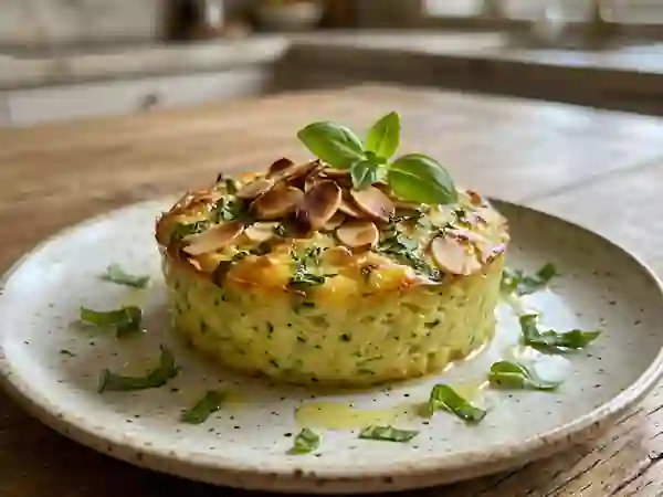 Flan de courgettes aux amandes - Photo de présentation