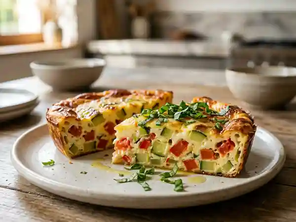 Flan de légumes aux couleurs de l'Italie : recette savoureuse et colorée - Photo de présentation